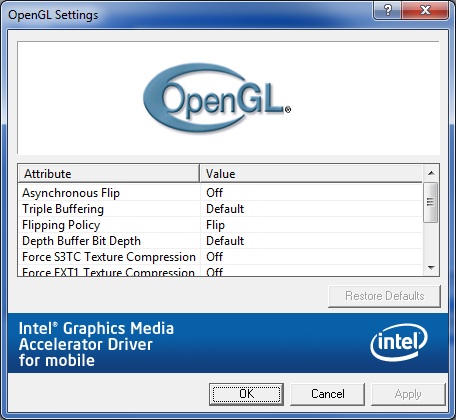 Intel Opengl Drivers